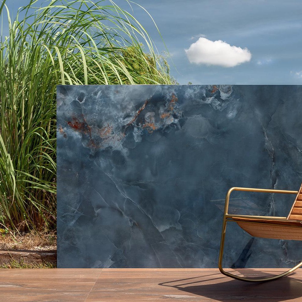 Aquamarine navy glans 275x120cm tegel - Tubadzin