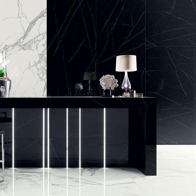Black Pulpis glans 120x60cm tegel - Tubadzin