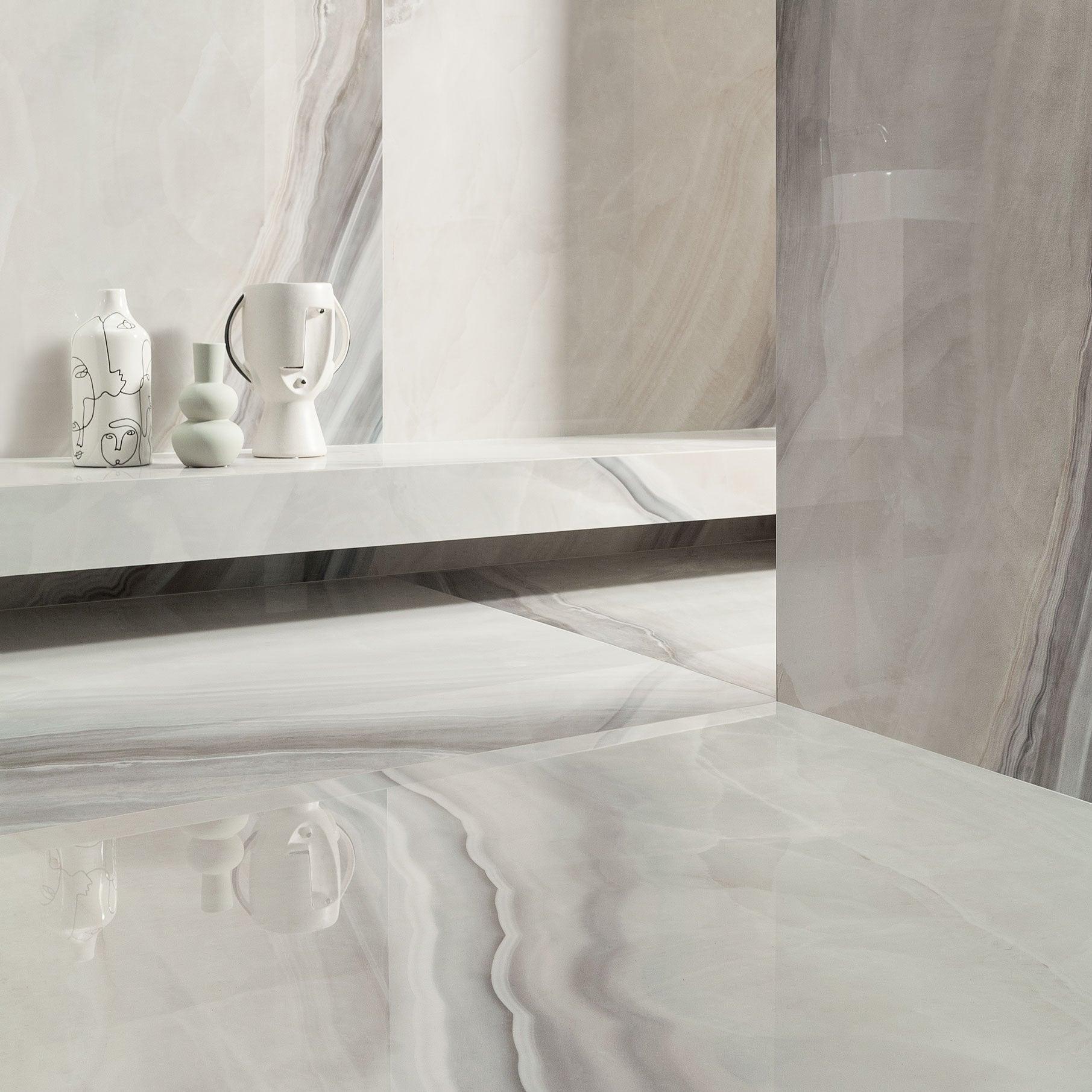White Opal glans 240x120cm tegel - Tubadzin